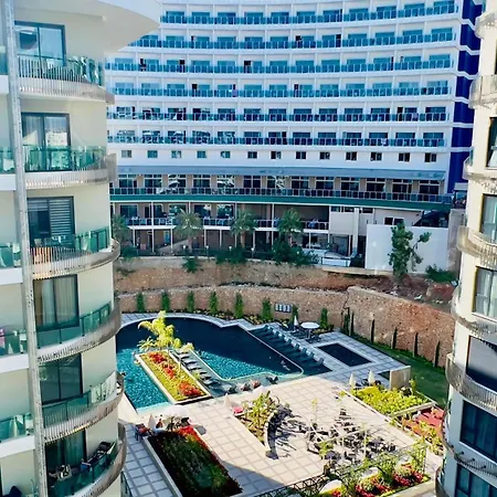 Liga6768 посуточная аренда 2-комнатной квартиры в комплексе со зоной 150 м от пляжа, тосмур * אלאניה