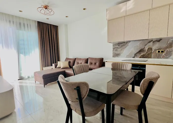 Liga6768 посуточная аренда 2-комнатной квартиры в комплексе со зоной 150 м от пляжа, тосмур * Alanya