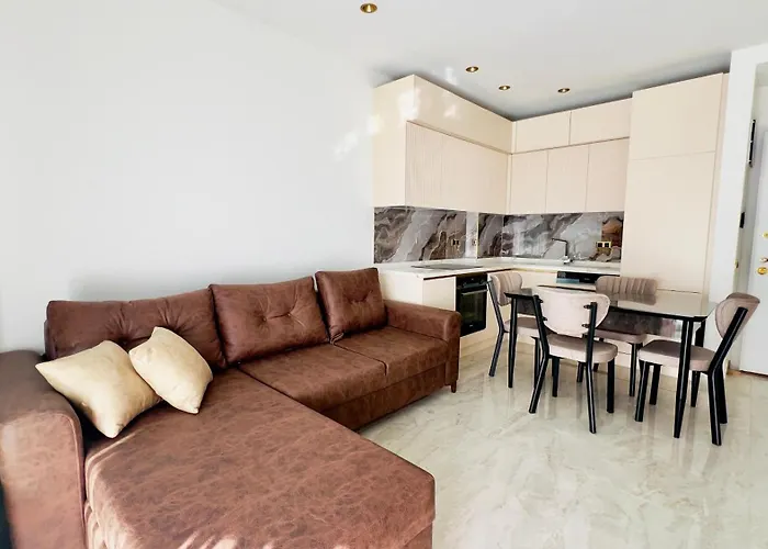 Apartament Liga6768 посуточная аренда 2-комнатной квартиры в комплексе со зоной 150 м от пляжа, тосмур *